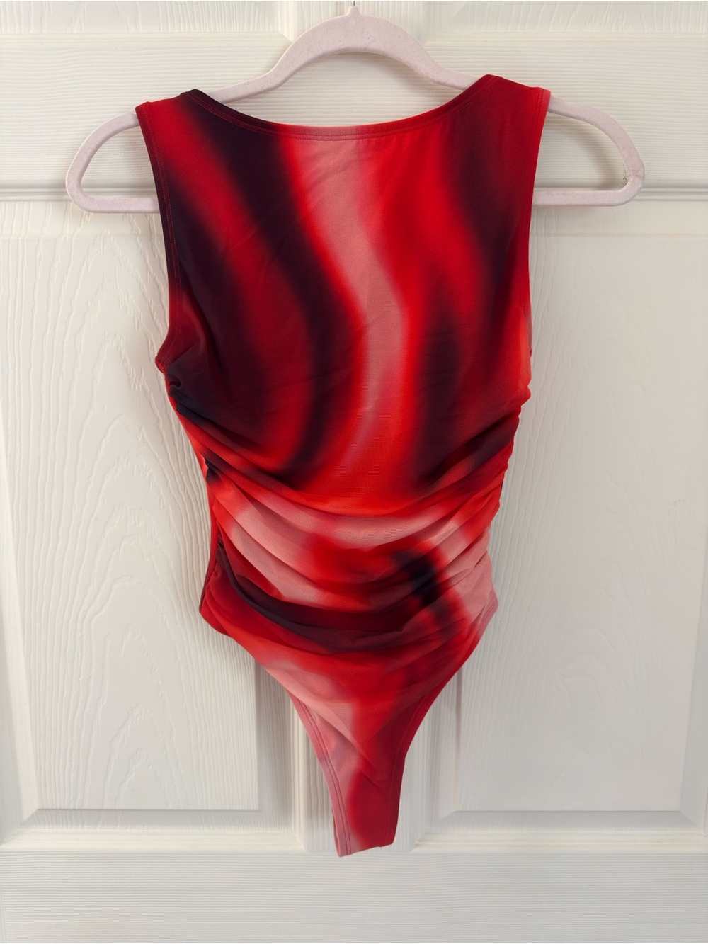 B Swim Fata Morgana One Piece Red Swimsuit Size Small - High Cut
